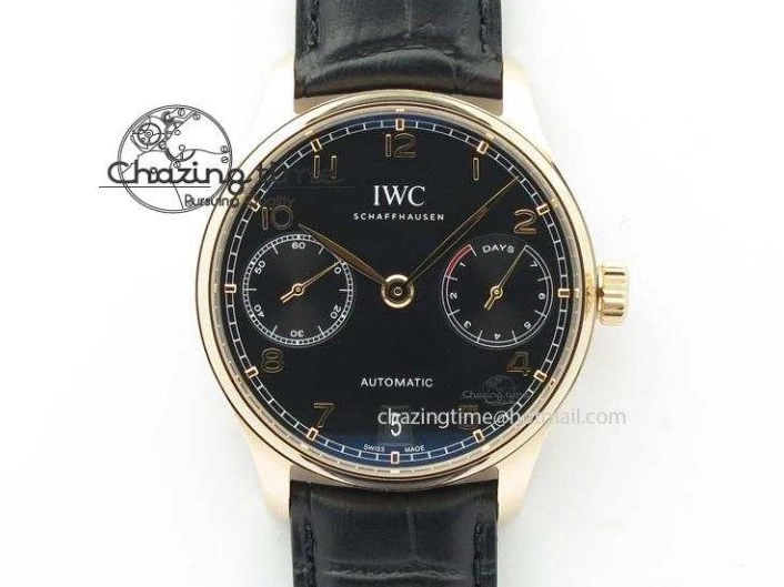MIROTIME 0721 Supportive Portuguese Chrono IW371431 ZF 1:1 Best Edition Gray Dial On Brown Leather Strap A79350 (Slim Movement) 7261